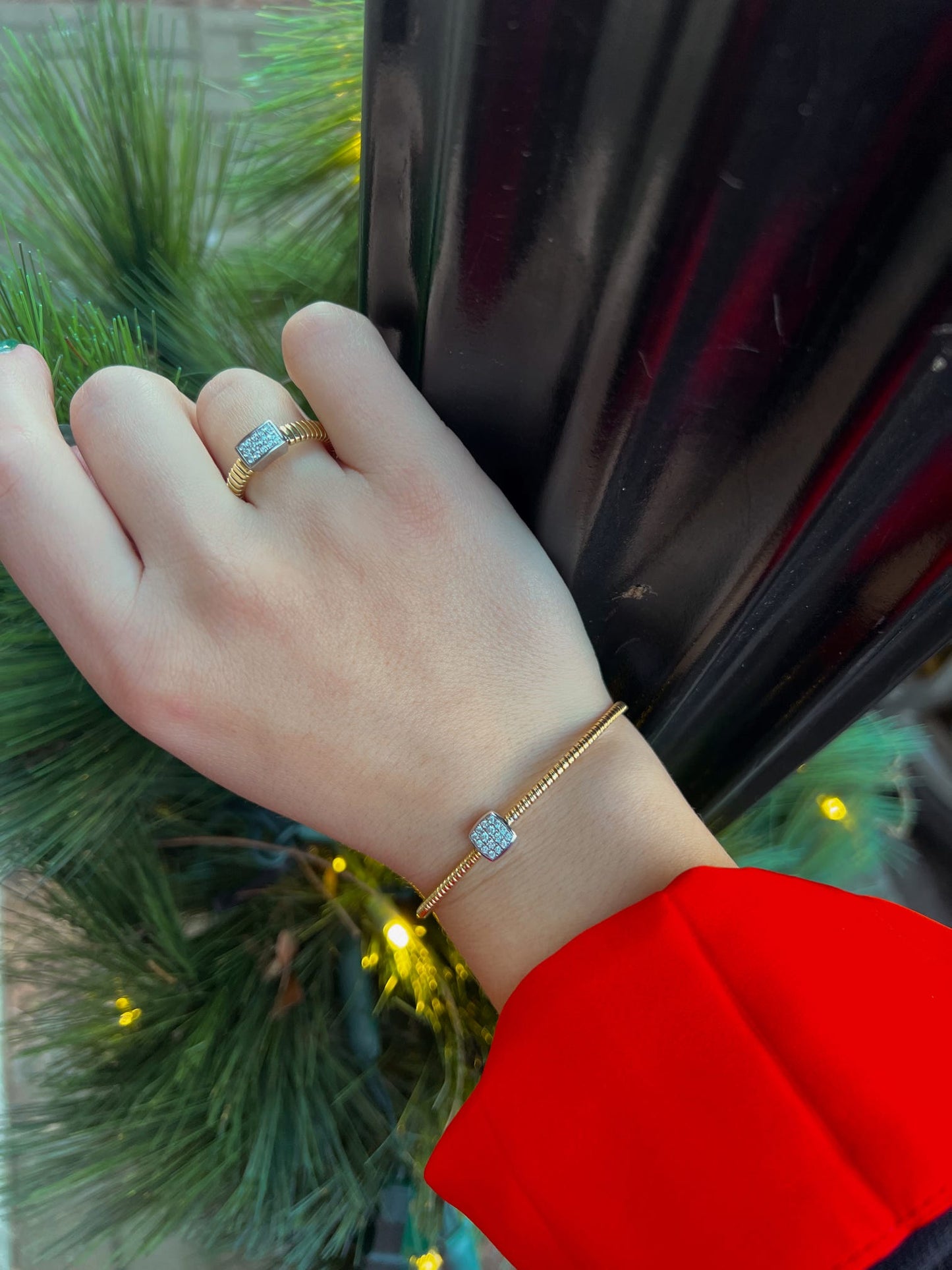 Diamond Cluster Bangle