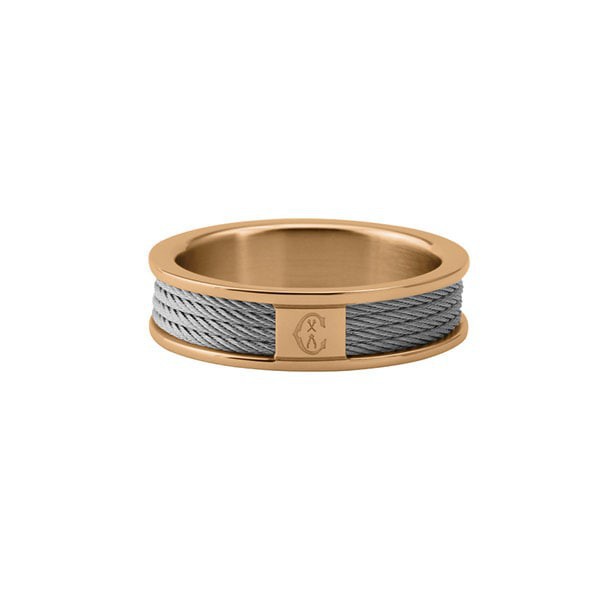 Celtic StainlessSteel & Rose Gold PVD Forever Ring