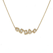 Baguette And Round Diamond Necklace