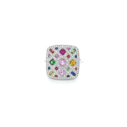 Diamond And Multi-Color Ring