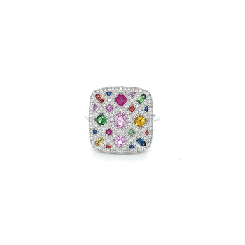 Diamond And Multi-Color Ring