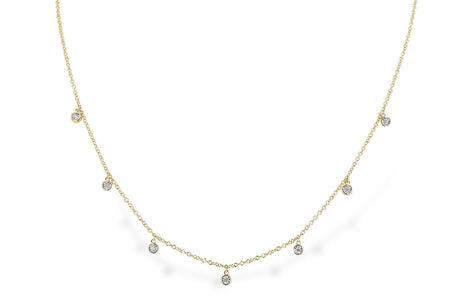 Diamond Dangle Bezel Necklace