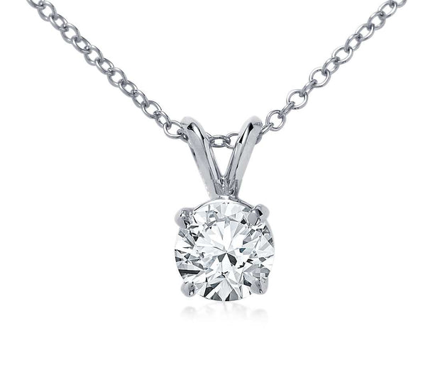 .15ctw Round Diamond Solitaire Pendant Necklace